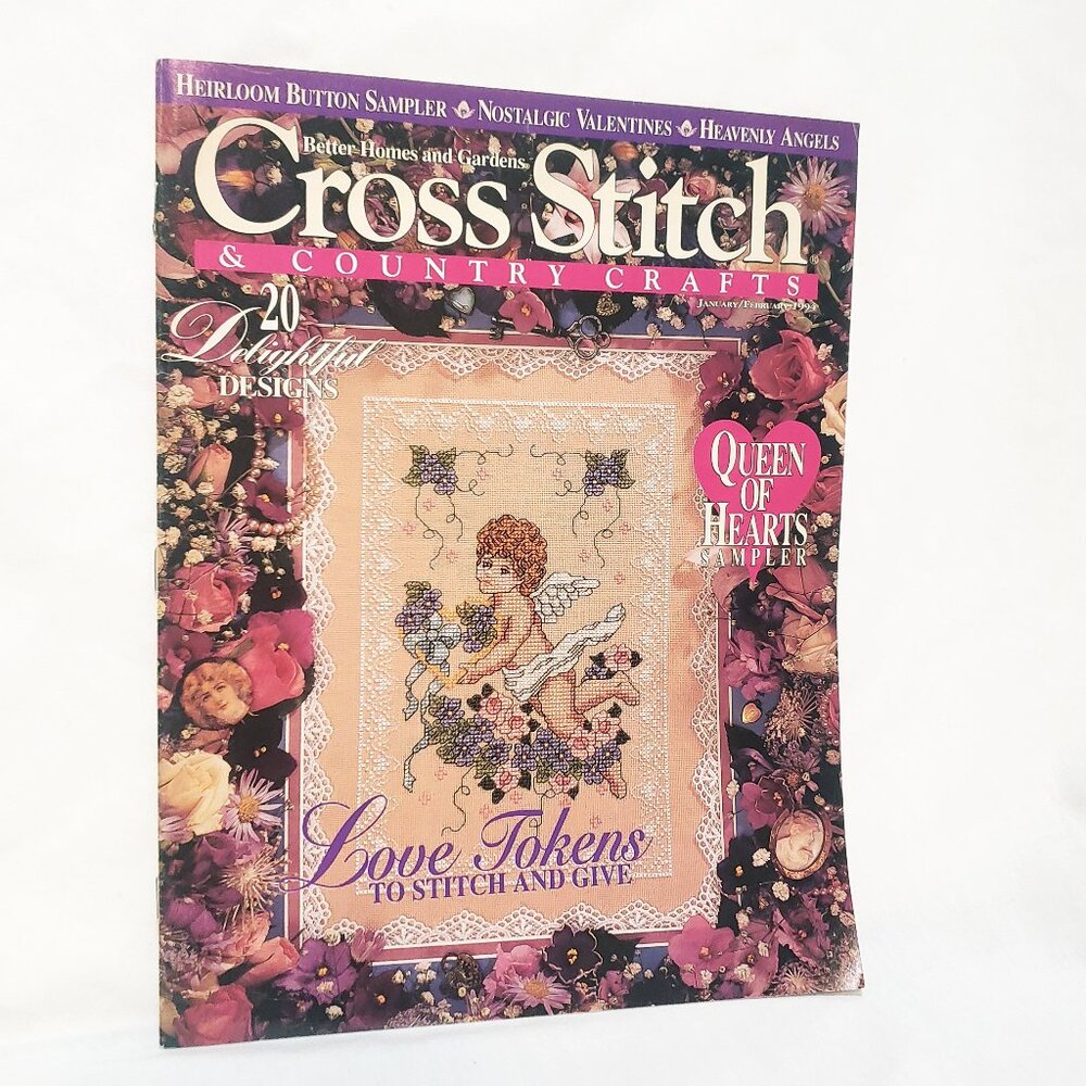 Cross Stitch & Country Crafts Magazine Jan / Feb 1994 Love Tokens 20 Designs